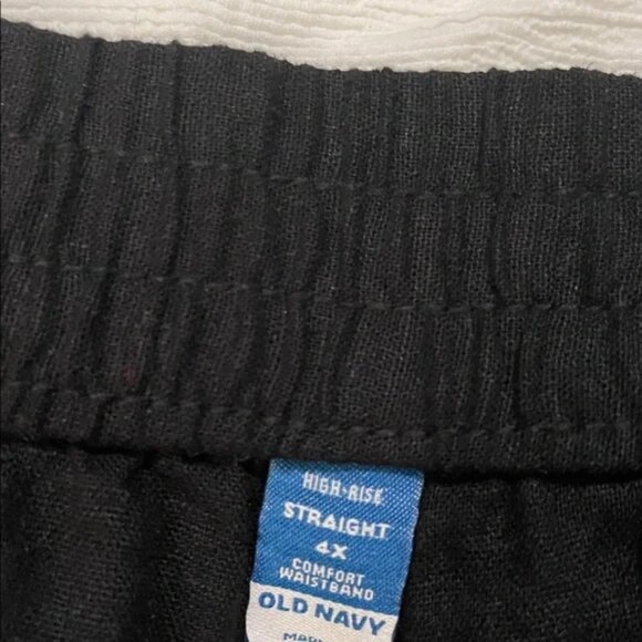 NWT- Old Navy - 4X. Linen Blend Straight Pants - Picture 4 of 6